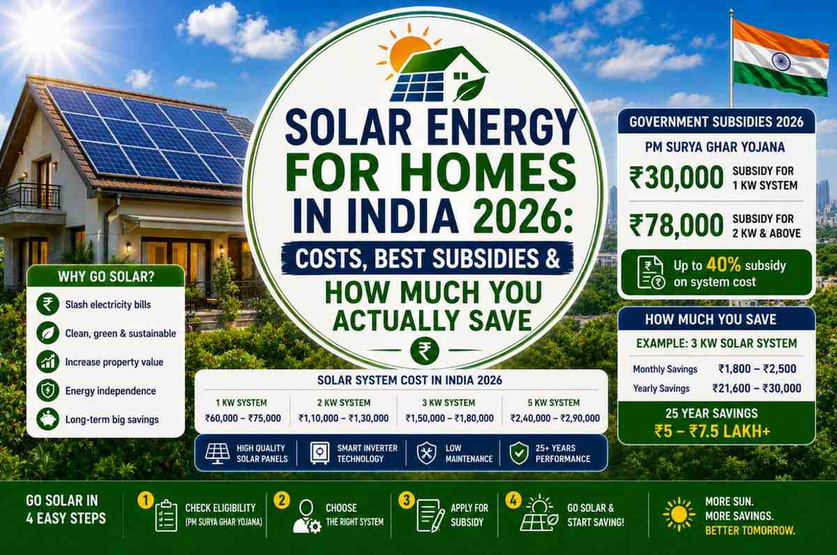 Solar energy for homes in India