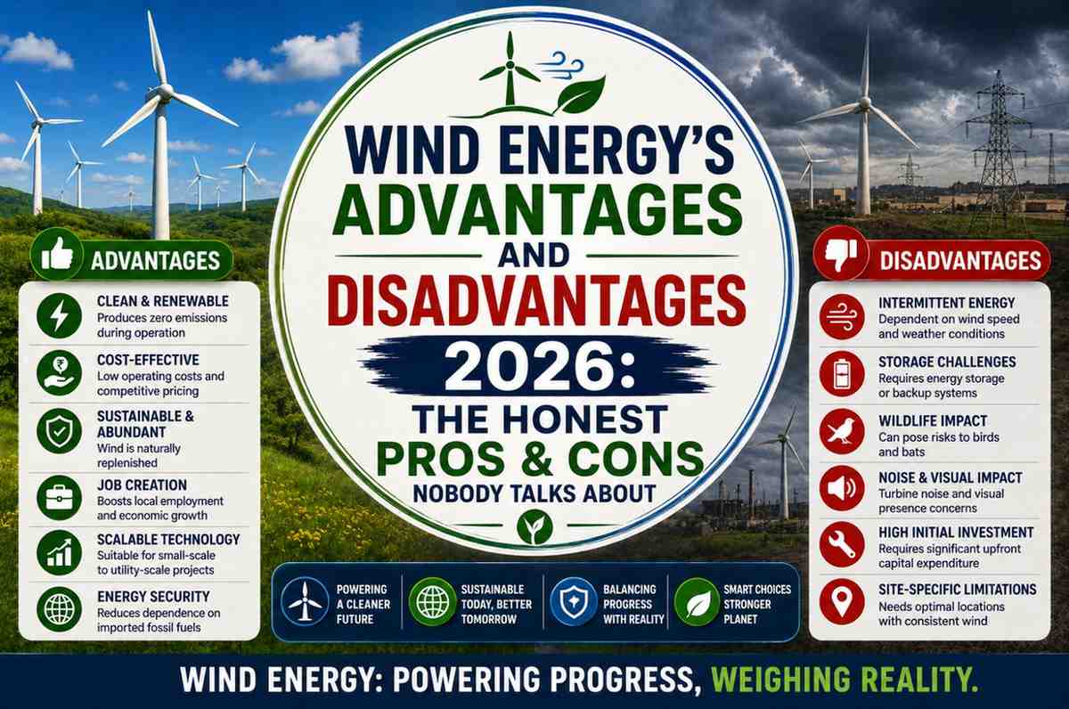 Wind energy's advantages and disadvantages