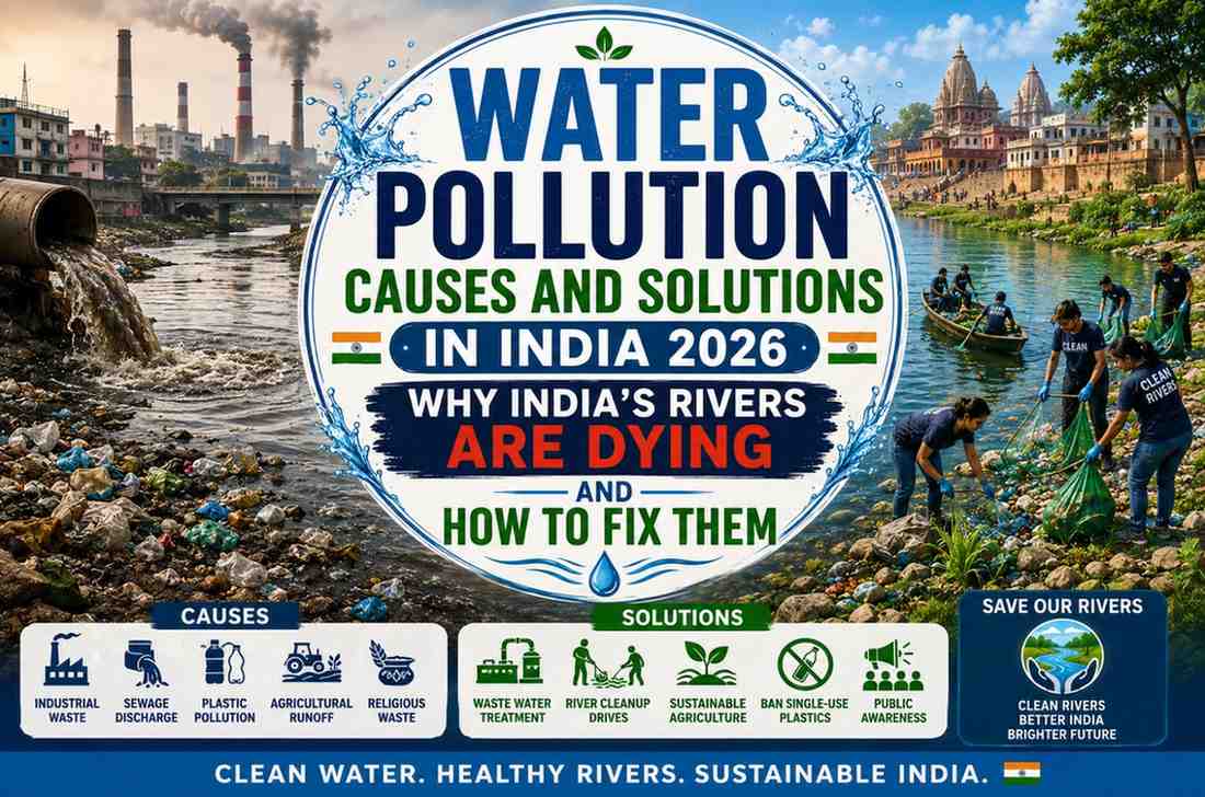 Water pollution causes and solutions in India